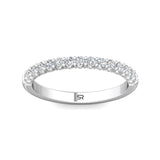 Sugarock Channel/Shared Prong 18K White Gold Wedding Band DEF VVS-VS