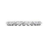 Sugarock Channel/Shared Prong 18K White Gold Wedding Band DEF VVS-VS