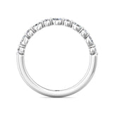 Sugarock Channel/Shared Prong 18K White Gold Wedding Band DEF VVS-VS