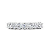 Sugarock Channel/Shared Prong 18K White Gold Wedding Band DEF VVS-VS