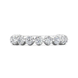 Sugarock Channel/Shared Prong 18K White Gold Wedding Band DEF VVS-VS