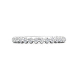 Sugarock Channel/Shared Prong 18K White Gold Wedding Band DEF VVS-VS