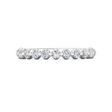 Sugarock Channel/Shared Prong 18K White Gold Wedding Band DEF VVS-VS