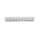 Sugarock Channel/Shared Prong 18K White Gold Wedding Band DEF VVS-VS