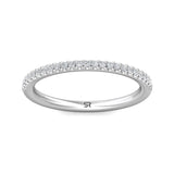 Sugarock Micropave 18K White Gold Wedding Band DEF VVS-VS