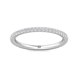 Sugarock Micropave 18K White Gold Wedding Band DEF VVS-VS