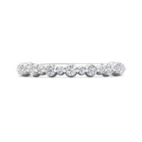 Sugarock Channel/Shared Prong 18K White Gold Wedding Band DEF VVS-VS