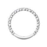Sugarock Channel/Shared Prong 18K White Gold Wedding Band DEF VVS-VS