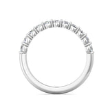 Sugarock Channel/Shared Prong 18K White Gold Wedding Band DEF VVS-VS