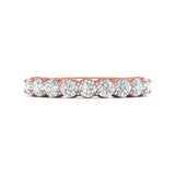 Sugarock Channel/Shared Prong 18K Rose Gold Wedding Band DEF VVS-VS