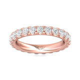 Sugarock Micropave 18K Rose Gold Wedding Band DEF VVS-VS