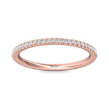 Sugarock Micropave 18K Rose Gold Wedding Band DEF VVS-VS