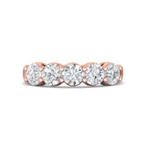 Sugarock Classic Diamond Bands 18K Rose Gold Anniversary Band DEF VVS-VS