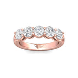 Sugarock Classic Diamond Bands 18K Rose Gold Anniversary Band DEF VVS-VS
