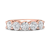 Sugarock Classic Diamond Bands 18K Rose Gold Anniversary Band DEF VVS-VS