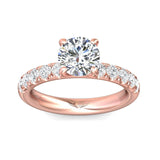 Sugarock Micropave 18K Rose Gold Engagement Ring DEF VVS-VS