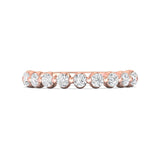 Sugarock Channel/Shared Prong 18K Rose Gold Wedding Band DEF VVS-VS