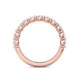 Sugarock Channel/Shared Prong 18K Rose Gold Wedding Band DEF VVS-VS
