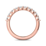 Sugarock Channel/Shared Prong 18K Rose Gold Wedding Band DEF VVS-VS