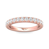 Sugarock Micropave 18K Rose Gold Wedding Band DEF VVS-VS
