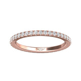 Sugarock Micropave 18K Rose Gold Wedding Band DEF VVS-VS