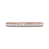 Sugarock Micropave 18K Rose Gold Wedding Band DEF VVS-VS