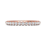 Sugarock Channel/Shared Prong 18K Rose Gold Wedding Band DEF VVS-VS