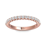 Sugarock Channel/Shared Prong 18K Rose Gold Wedding Band DEF VVS-VS