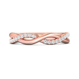 Sugarock Micropave 18K Rose Gold Wedding Band DEF VVS-VS