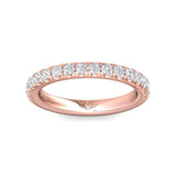 Sugarock Micropave 18K Rose Gold Wedding Band DEF VVS-VS