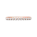 Sugarock Channel/Shared Prong 18K Rose Gold Wedding Band DEF VVS-VS