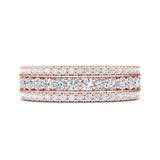 Sugarock Micropave 18K Rose Gold Wedding Band DEF VVS-VS