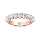 Sugarock Channel/Shared Prong 18K Rose Gold Wedding Band DEF VVS-VS