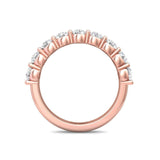 Sugarock Channel/Shared Prong 18K Rose Gold Wedding Band DEF VVS-VS