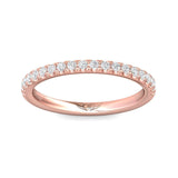 Sugarock Micropave 18K Rose Gold Wedding Band DEF VVS-VS