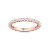 Sugarock Channel/Shared Prong 18K Rose Gold Wedding Band DEF VVS-VS