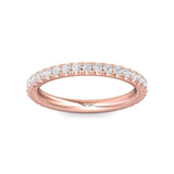 Sugarock Micropave 18K Rose Gold Wedding Band DEF VVS-VS