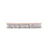 Sugarock Channel/Shared Prong 18K Rose Gold Wedding Band DEF VVS-VS