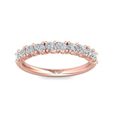Sugarock Channel/Shared Prong 18K Rose Gold Wedding Band DEF VVS-VS