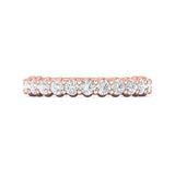 Sugarock Channel/Shared Prong 18K Rose Gold Wedding Band DEF VVS-VS