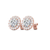 Sugarock Classic Diamond Earrings 18K Rose Gold Earring DEF VVS-VS