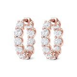 Sugarock Classic Diamond Earrings 18K Rose Gold Earring DEF VVS-VS