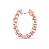 Sugarock Classic Diamond Earrings 18K Rose Gold Earring DEF VVS-VS