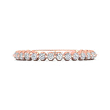 Sugarock Channel/Shared Prong 18K Rose Gold Wedding Band DEF VVS-VS
