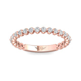 Sugarock Channel/Shared Prong 18K Rose Gold Wedding Band DEF VVS-VS