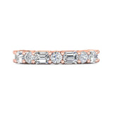 Sugarock Classic Diamond Bands 18K Rose Gold Anniversary Band DEF VVS-VS