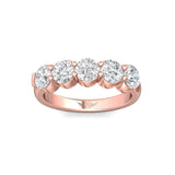 Sugarock Classic Diamond Bands 18K Rose Gold Anniversary Band DEF VVS-VS