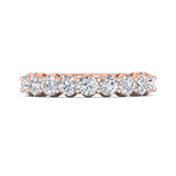 Sugarock Classic Diamond Bands 18K Rose Gold Anniversary Band DEF VVS-VS