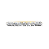 Sugarock Channel/Shared Prong 14K White Top And Yelow Gold Shank Wedding Band DEF VVS-VS