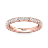 Sugarock Micropave 14K Rose Gold Wedding Band DEF VVS-VS